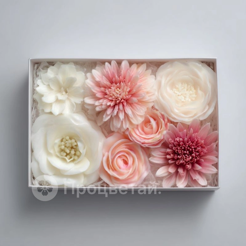 Набор цветов из мыла &laquo;Нежный рассвет&raquo;